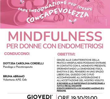TORINO 16-23-30 OTTOBRE: MINDFULNESS PER DONNE CON ENDOMETRIOSI